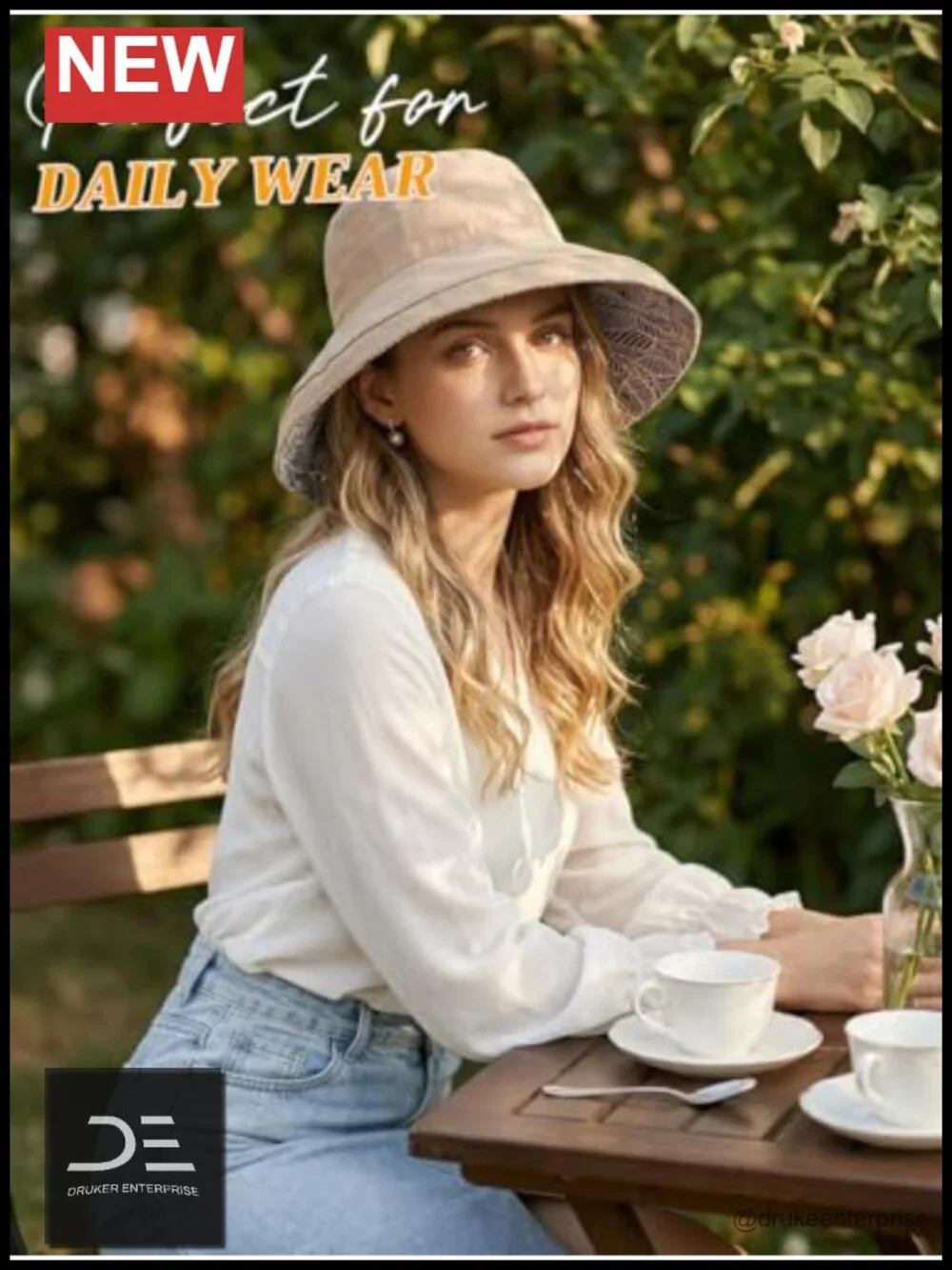 Reversible Bucket Hat Wide Brim UPF 80+ Sun Protection Foldable Outdoor Cap